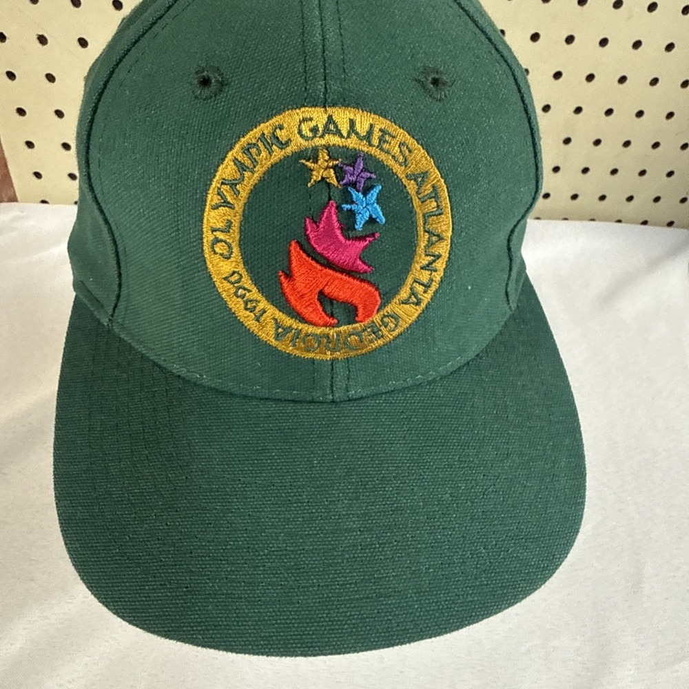 Vintage Olympic Games Atlanta Georgia‎ 1996 Green SnapBack Hat